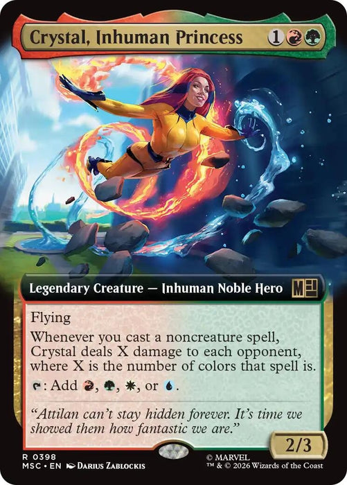 Image for Crystal, Inhuman Princess (Extended Art) (398) [Commander: Marvel Super Heroes] - Magic: The Gathering