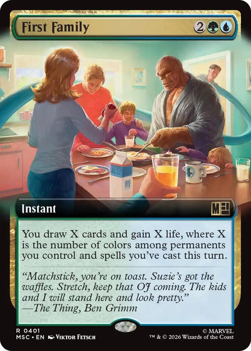 Image for First Family (Extended Art) (401) [Commander: Marvel Super Heroes] - Magic: The Gathering