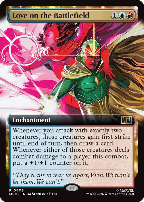 Image for Love on the Battlefield (Extended Art) (408) [Commander: Marvel Super Heroes] - Magic: The Gathering