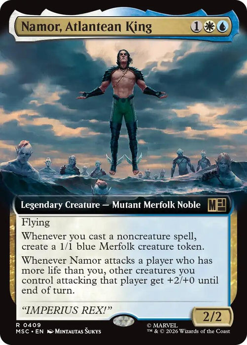 Image for Namor, Atlantean King (Extended Art) (409) [Commander: Marvel Super Heroes] - Magic: The Gathering