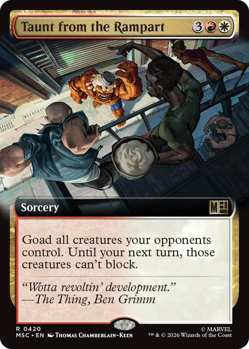Image for Taunt from the Rampart (Extended Art) (420) [Commander: Marvel Super Heroes] - Magic: The Gathering