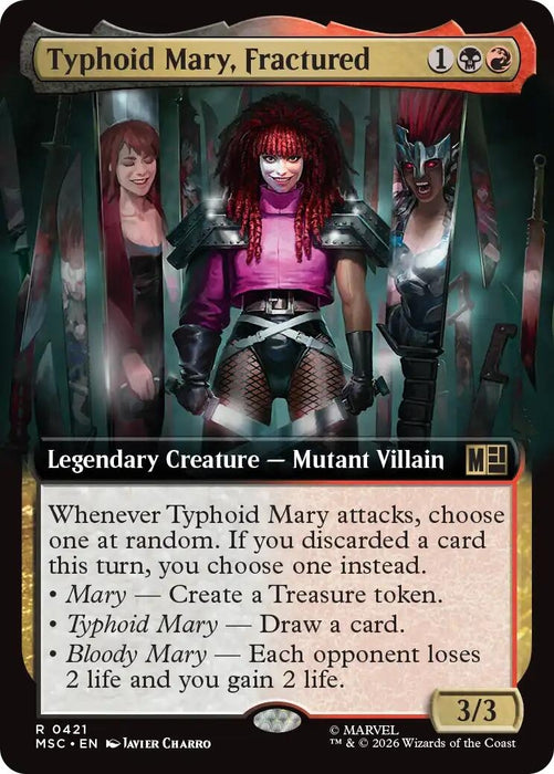 Image for Typhoid Mary, Fractured (Extended Art) (421) [Commander: Marvel Super Heroes] - Magic: The Gathering