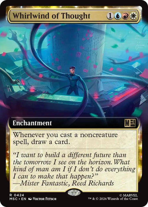 Image for Whirlwind of Thought (Extended Art) (424) [Commander: Marvel Super Heroes] - Magic: The Gathering