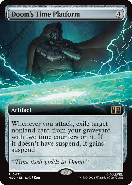 Image for Doom's Time Platform (Extended Art) (431) [Commander: Marvel Super Heroes] - Magic: The Gathering