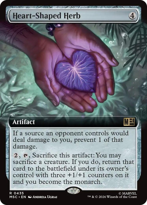 Image for Heart-Shaped Herb (Extended Art) (435) [Commander: Marvel Super Heroes] - Magic: The Gathering