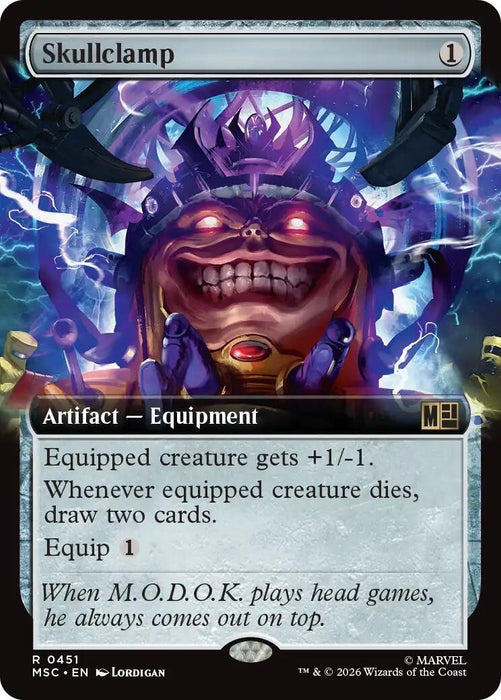 Image for Skullclamp (Extended Art) (451) [Commander: Marvel Super Heroes] - Magic: The Gathering