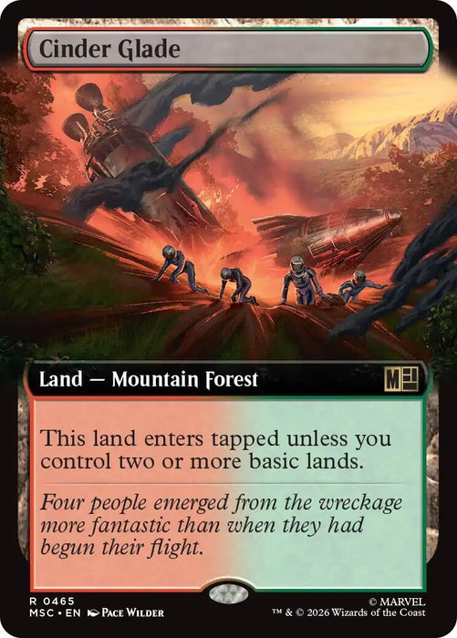 Image for Cinder Glade (Extended Art) (465) [Commander: Marvel Super Heroes] - Magic: The Gathering