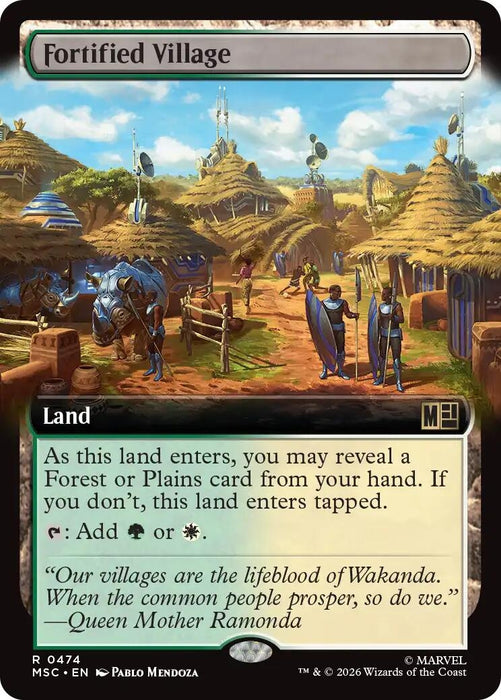 Image for Fortified Village (Extended Art) (474) [Commander: Marvel Super Heroes] - Magic: The Gathering