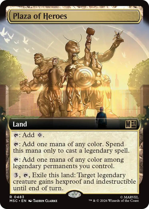 Image for Plaza of Heroes (Extended Art) (483) [Commander: Marvel Super Heroes] - Magic: The Gathering