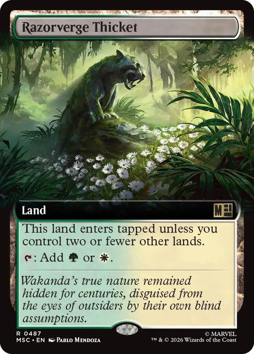 Image for Razorverge Thicket (Extended Art) (487) [Commander: Marvel Super Heroes] - Magic: The Gathering
