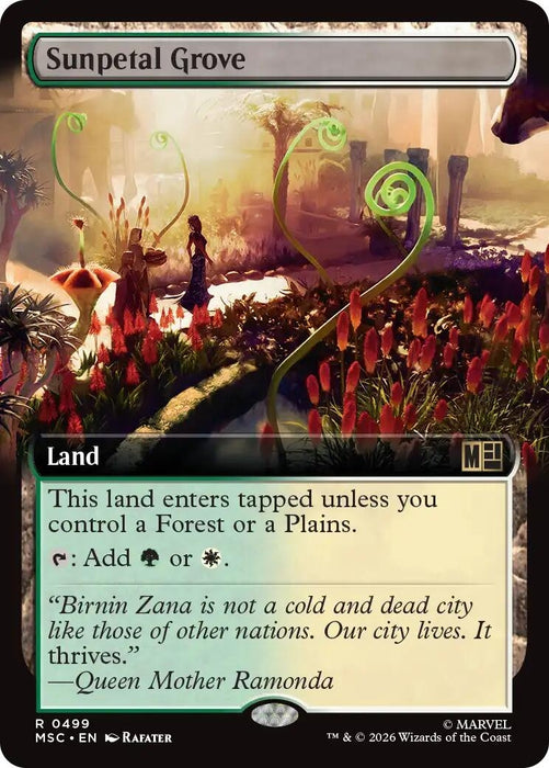 Image for Sunpetal Grove (Extended Art) (499) [Commander: Marvel Super Heroes] - Magic: The Gathering