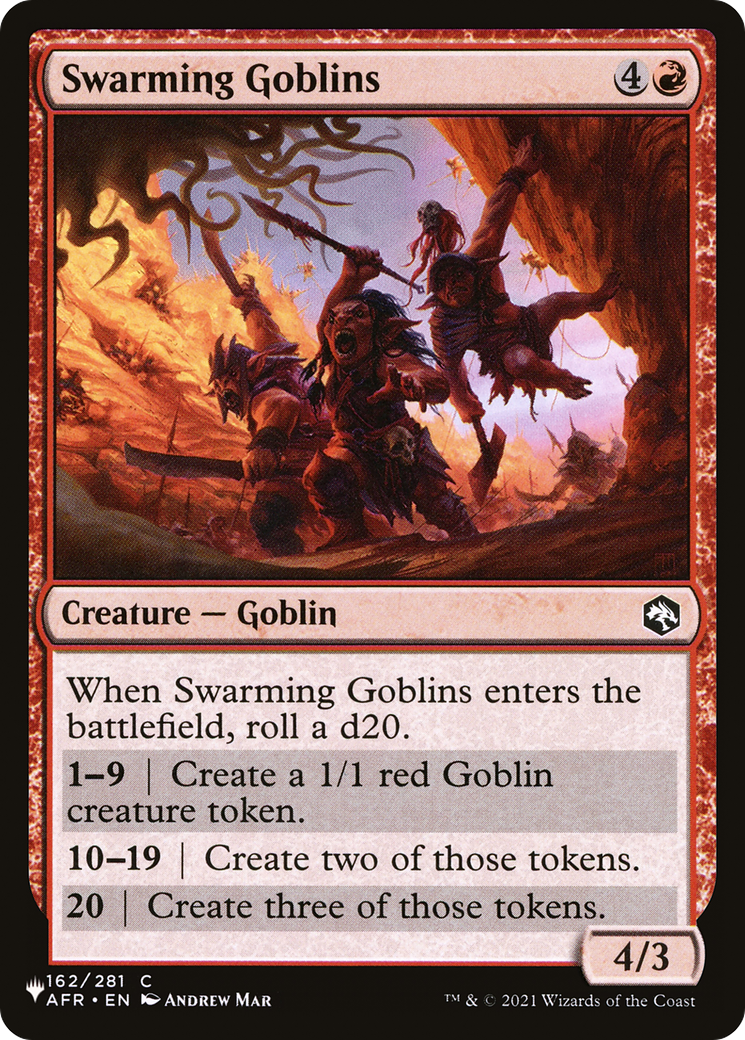 Swarming Goblins (162/281) [The List Reprints]