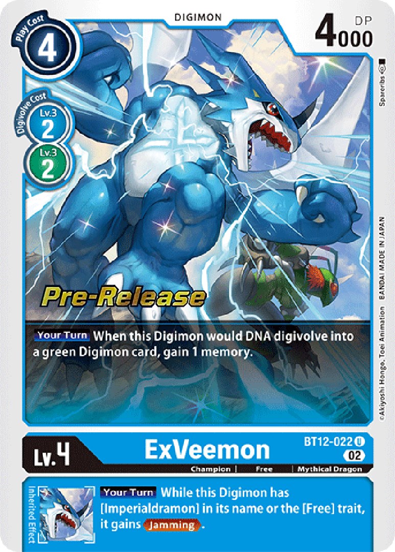 ExVeemon (BT12-022 U) [Across Time Pre-Release Cards]