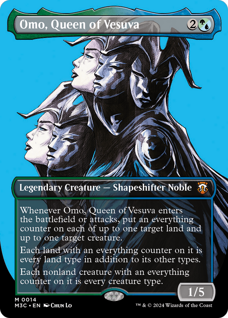 Omo, Queen of Vesuva (Borderless) (14) [Commander: Modern Horizons 3]