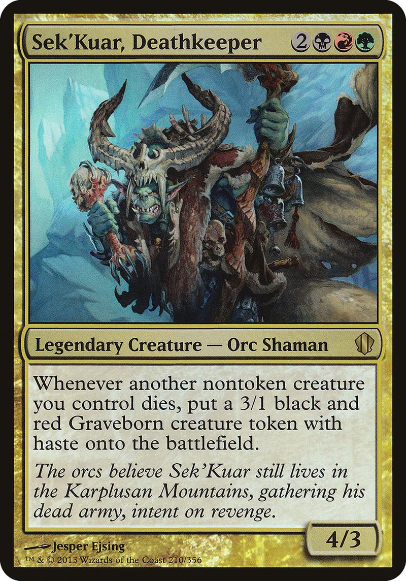 Sek'Kuar, Deathkeeper (Commander 2013) (210) [Oversize Cards]