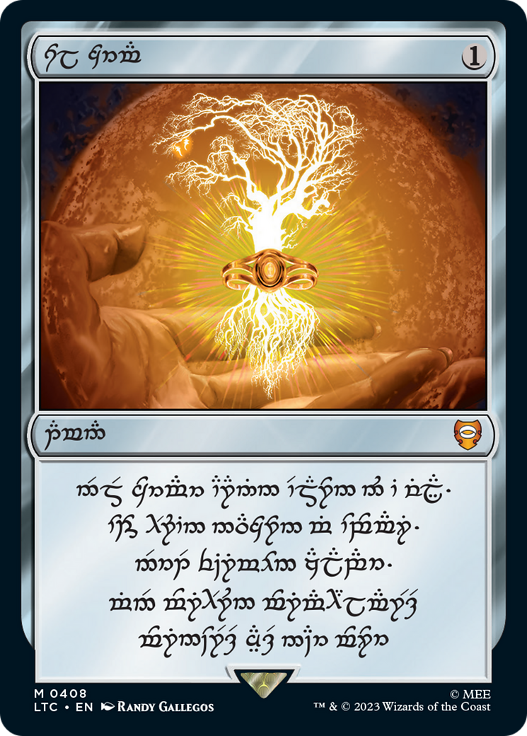 Sol Ring - Elven (0408) (Serial Numbered) (408) [Commander: The Lord of the Rings: Tales of Middle-earth]