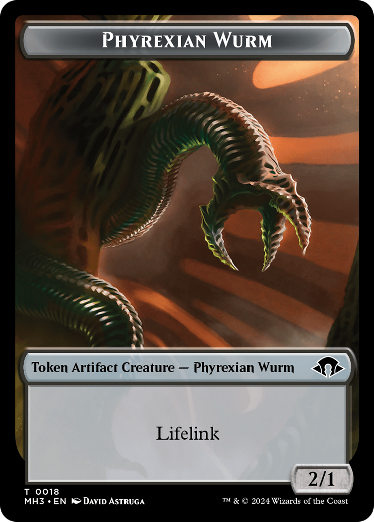 Phyrexian Germ // Phyrexian Wurm (0018) Double-Sided Token (16 // 18) [Modern Horizons 3]