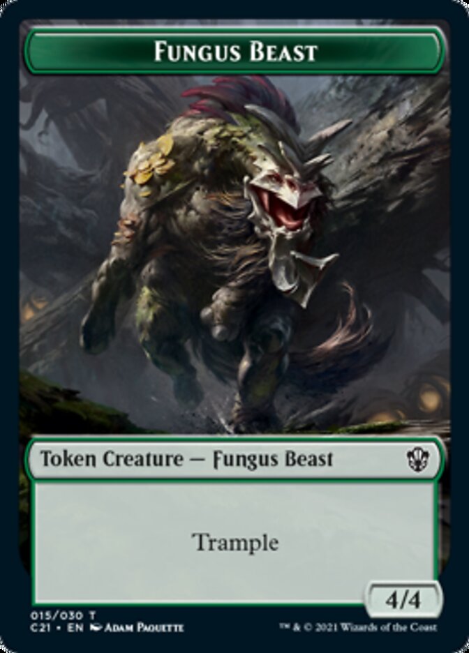 Demon // Fungus Beast Double-Sided Token (7 // 15) [Commander 2021]