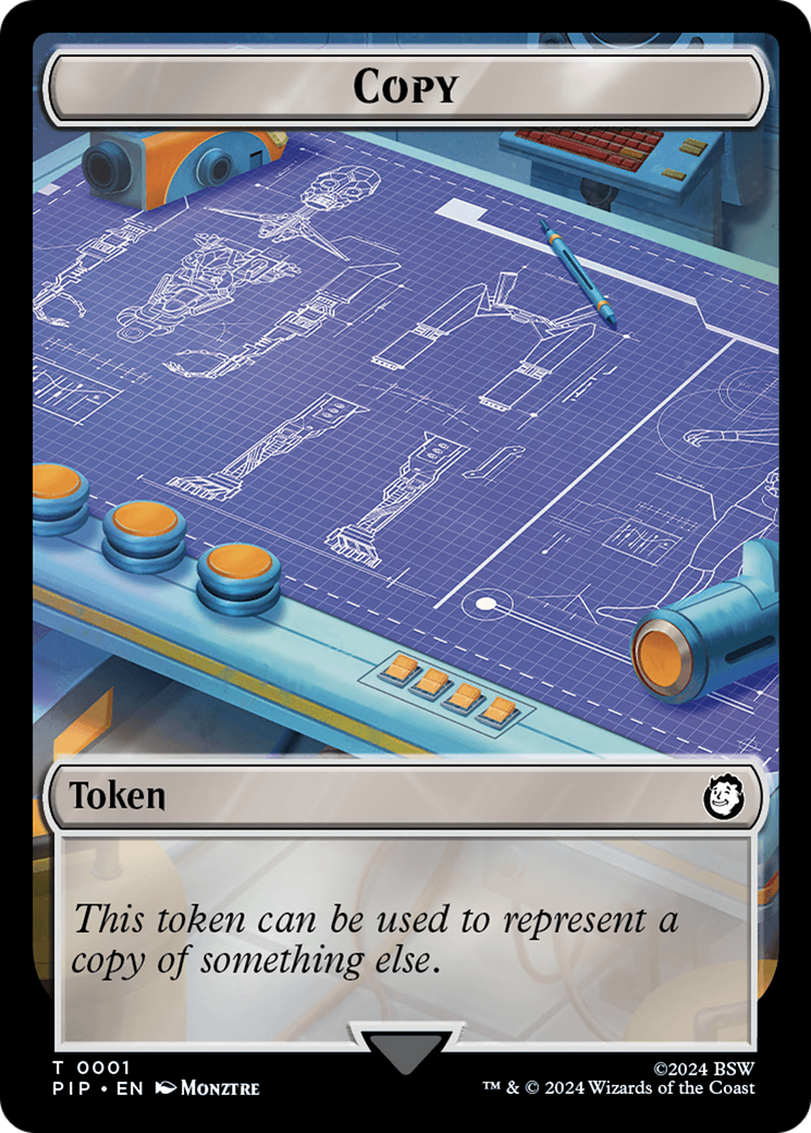 Human Knight // Copy Double-Sided Token (2 // 1) [Universes Beyond: Fallout]