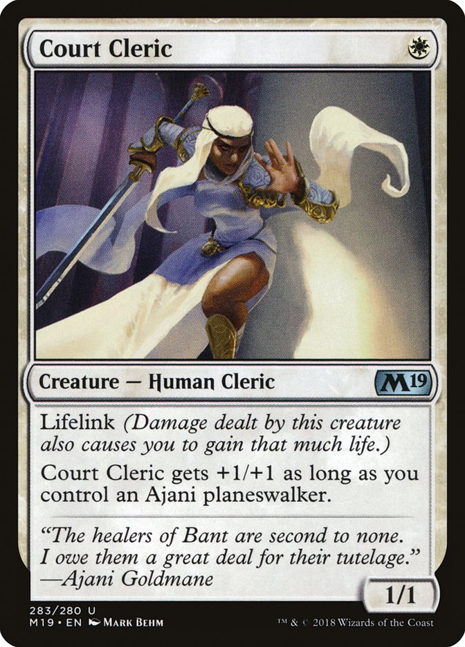 Court Cleric (283) [Core Set 2019]