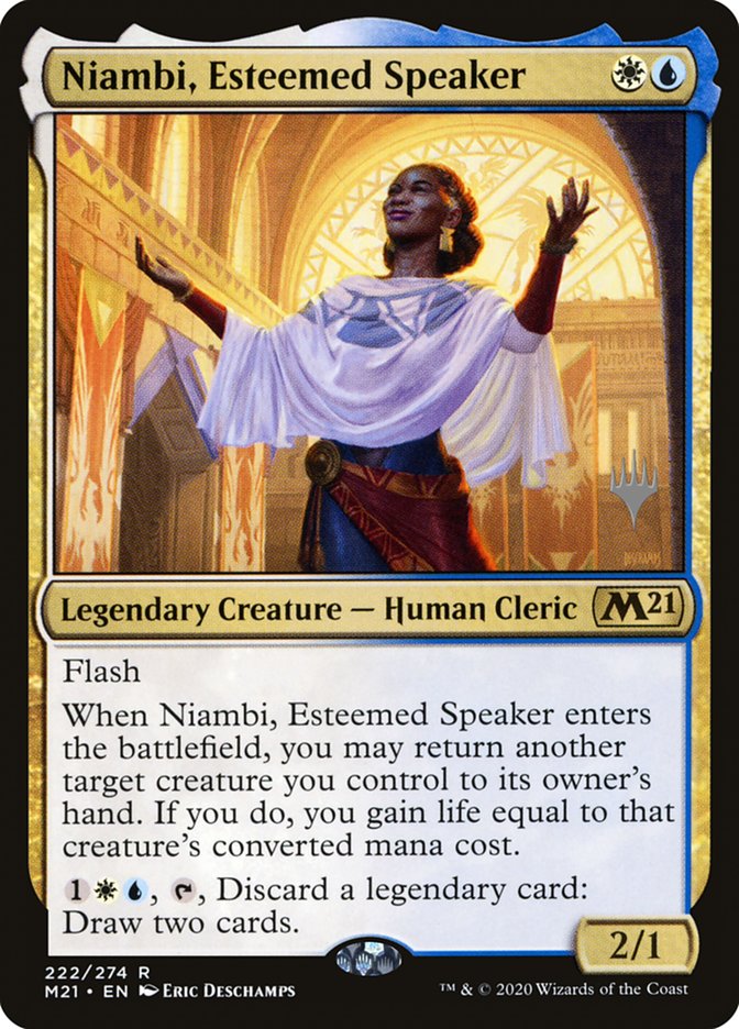Niambi, Esteemed Speaker (222) [Promo Pack: Core Set 2021]
