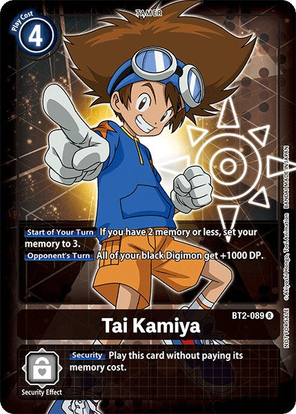 Tai Kamiya - BT2-089 (Official Tournament Pack Vol.3) (BT2-089 R) [Release Special Booster 1.0]