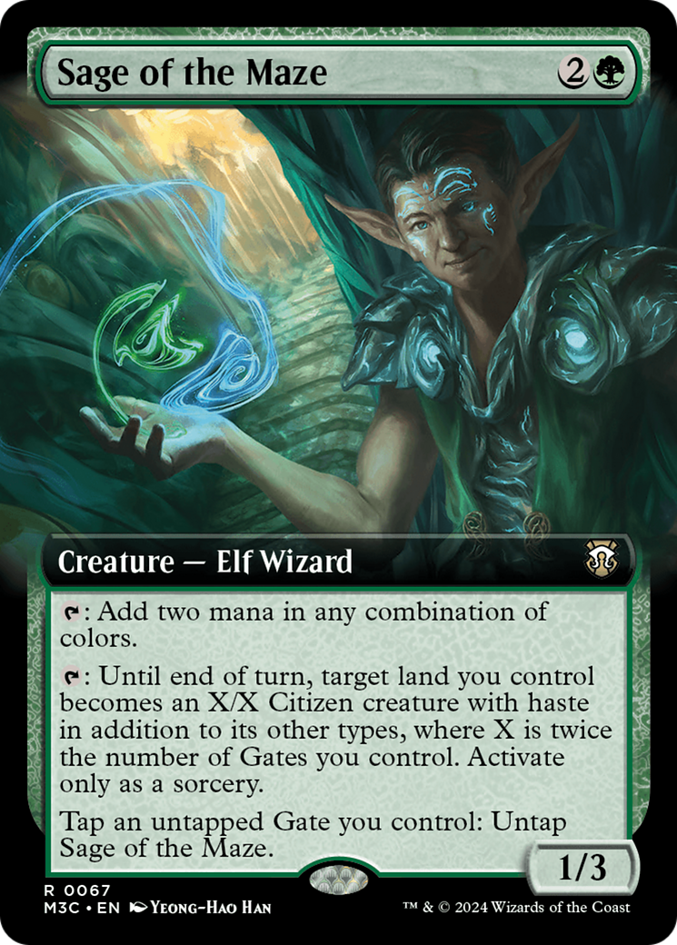 Sage of the Maze (Extended Art) (Ripple Foil) (67) [Commander: Modern Horizons 3]