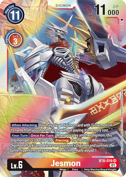 Jesmon (BT6-016 SR) [Double Diamond]