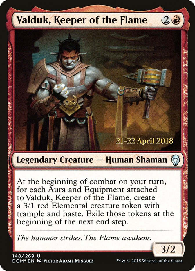 Valduk, Keeper of the Flame (148) [Prerelease Cards]
