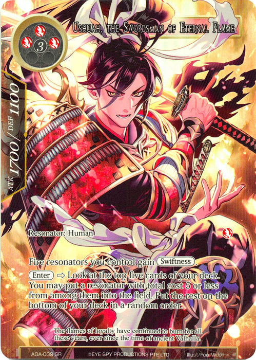 Ushuah, the Swordsman of Eternal Flame (Full Art) (AOA-039) [Awakening of the Ancients]