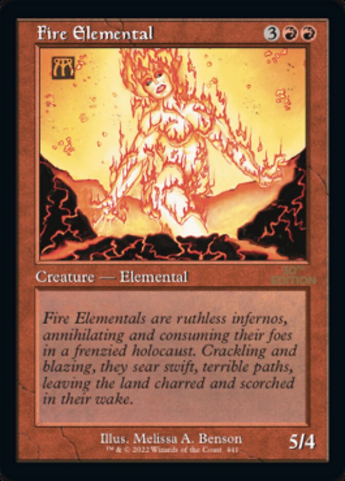 Fire Elemental (Retro Frame) (441) [30th Anniversary Edition]