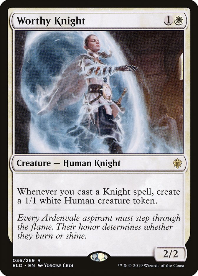 Worthy Knight (36) [Throne of Eldraine]