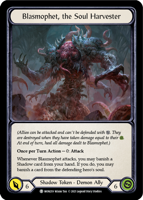 Blasmophet, the Soul Harvester // Ursur, the Soul Reaper [MON219 // MON220] (Monarch)  1st Edition Normal