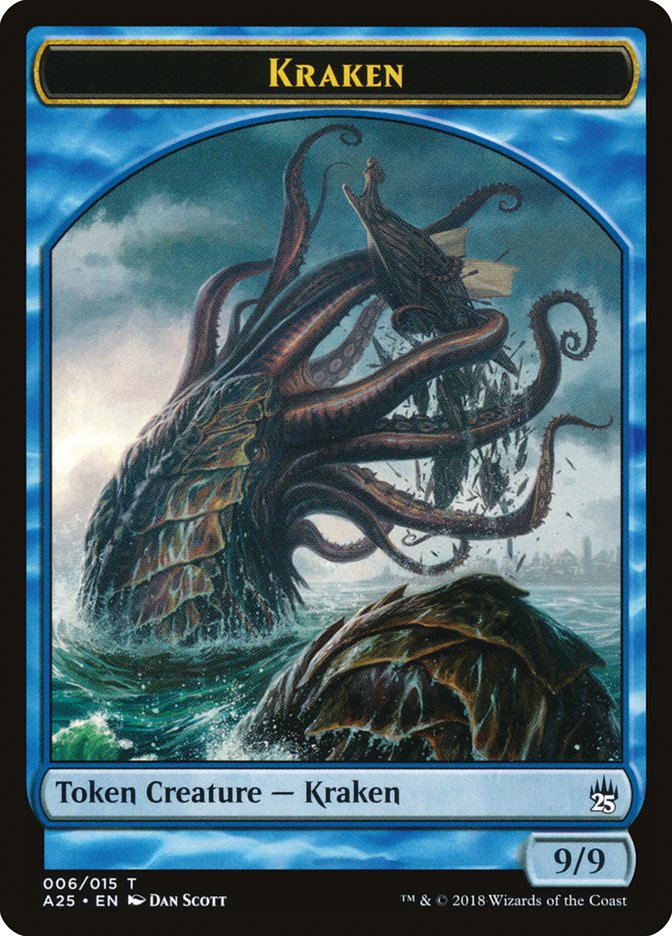 Fish // Kraken Double-Sided Token (5 // 6) [Masters 25]