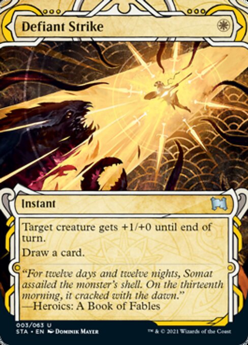 Defiant Strike (Foil Etched) (3) [Strixhaven: Mystical Archive]