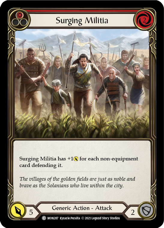 Surging Militia (Red) (MON287) [Monarch]