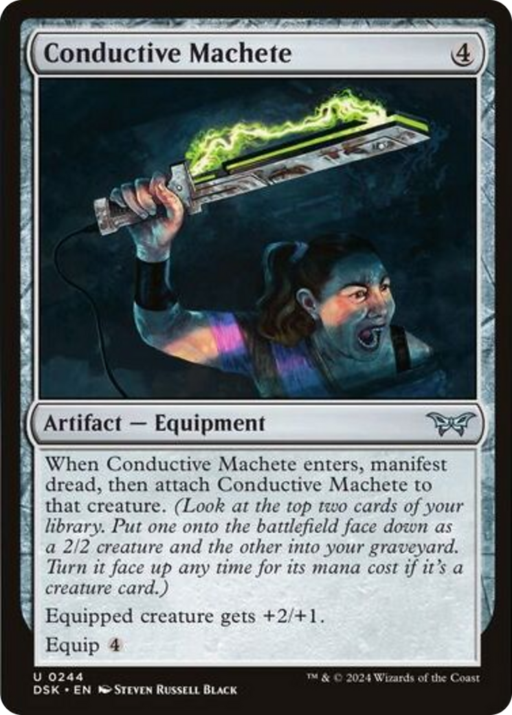 Conductive Machete (244) [Duskmourn: House of Horror]