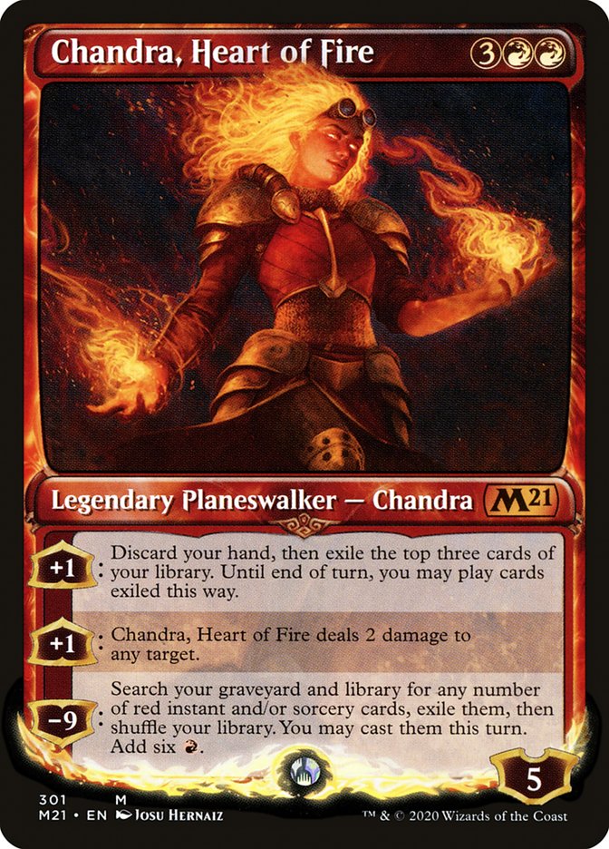 Chandra, Heart of Fire (Showcase) (301) [Core Set 2021]