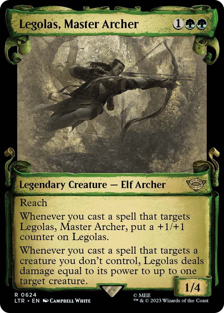 Legolas, Master Archer (Showcase Scrolls) (624) [Universes Beyond: The Lord of the Rings: Tales of Middle-earth]