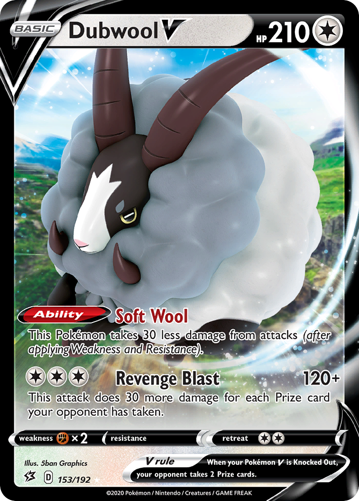 Dubwool V (153/192) [SWSH02: Rebel Clash]