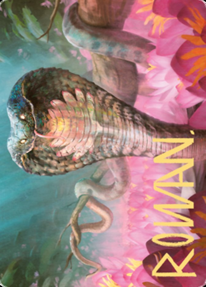 Lotus Cobra Art Card (Gold-Stamped Signature) (71) [Art Series: Zendikar Rising]