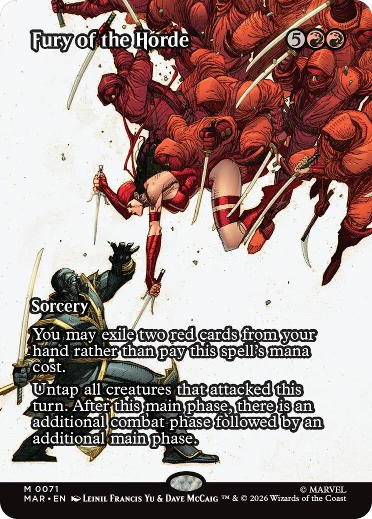 Image for Fury of the Horde (Borderless) (71) [Marvel Universe Eternal-Legal] {MAR} - Magic: The Gathering