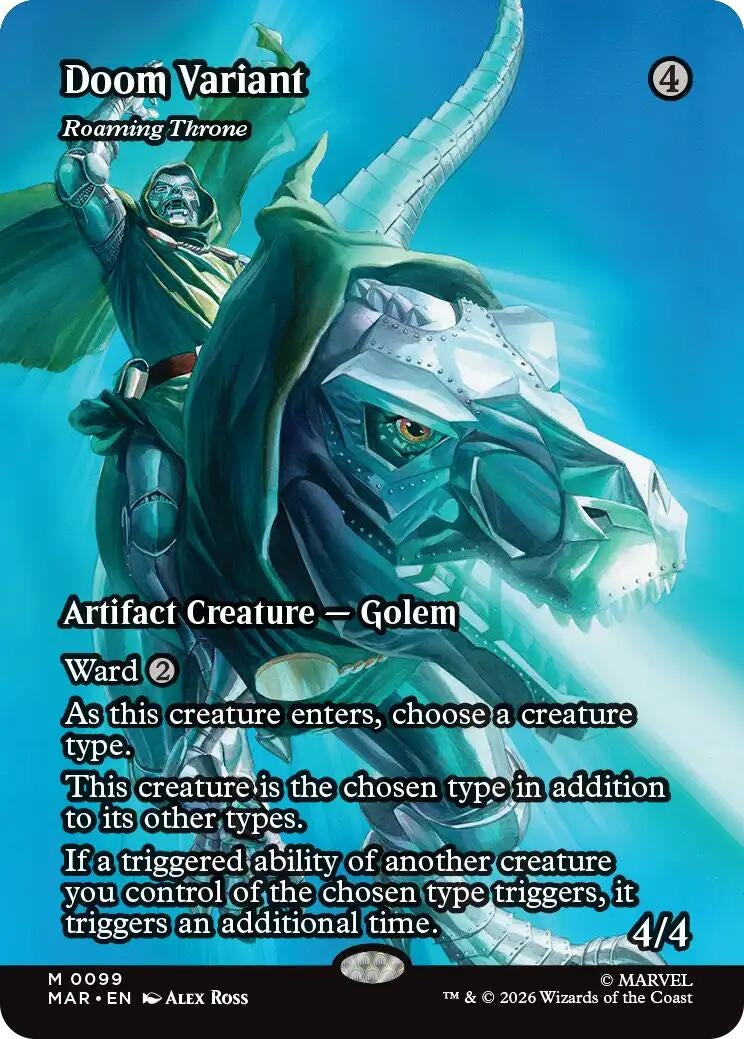 Image for Doom Variant - Roaming Throne (Borderless) (99) [Marvel Universe Eternal-Legal] {MAR} - Magic: The Gathering