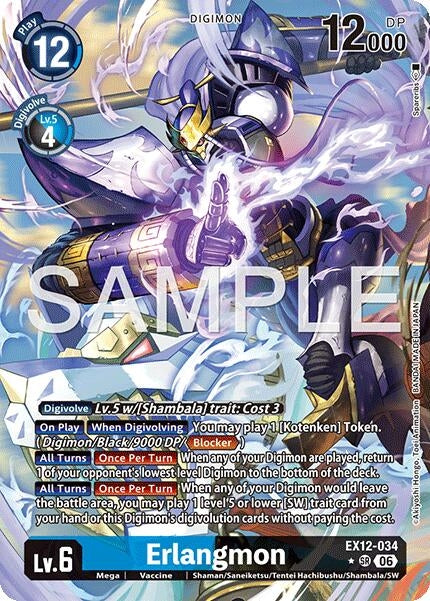 Image for Erlangmon (Alternate Art) (EX12-034 SR) [Digital World Shambala] {EX-12} - Digimon Card Game