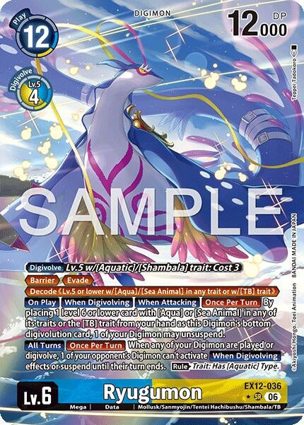Image for Ryugumon (Alternate Art) (EX12-036 SR) [Digital World Shambala] {EX-12} - Digimon Card Game