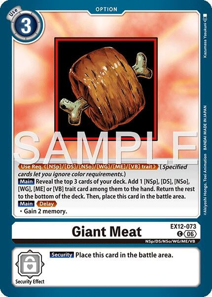 Image for Giant Meat (EX12-073 C) [Digital World Shambala] {EX-12} - Digimon Card Game