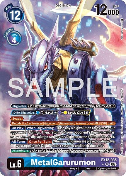Image for MetalGarurumon (Alternate Art) (EX12-035 SR) [Digital World Shambala] {EX-12} - Digimon Card Game
