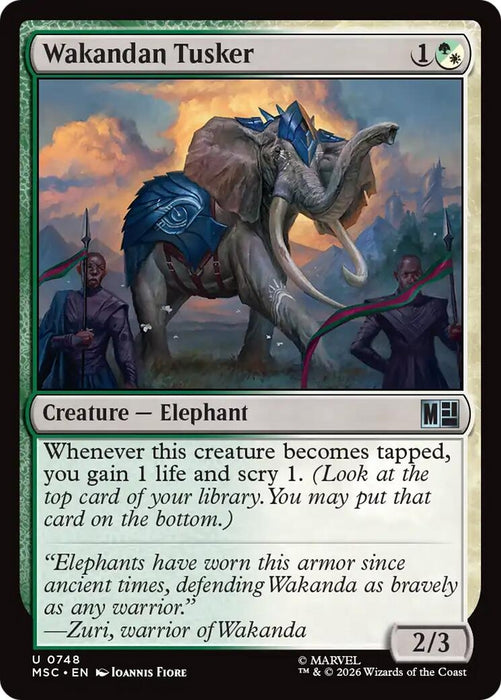 Image for Wakandan Tusker (748) [Commander: Marvel Super Heroes] - Magic: The Gathering