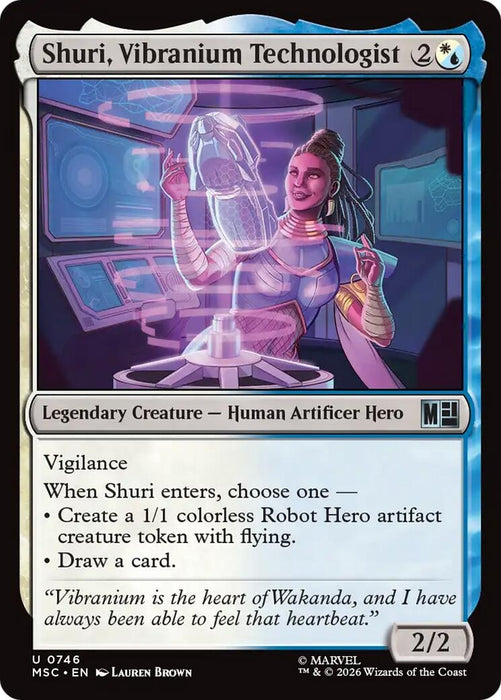 Image for Shuri, Vibranium Technologist (746) [Commander: Marvel Super Heroes] - Magic: The Gathering