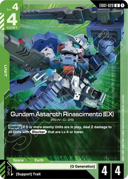 Image for Gundam Astaroth Rinascimento (EX) (EB01-029) [Eternal Nexus] - Gundam Card Game